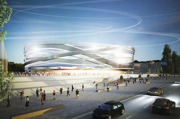 Construction progress of the EuroBasket 2015 arena in Kyiv