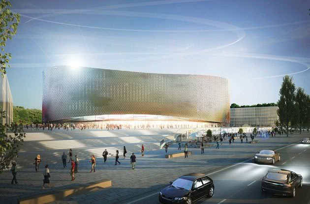 Construction of the main EuroBasket 2015 arena in Kyiv